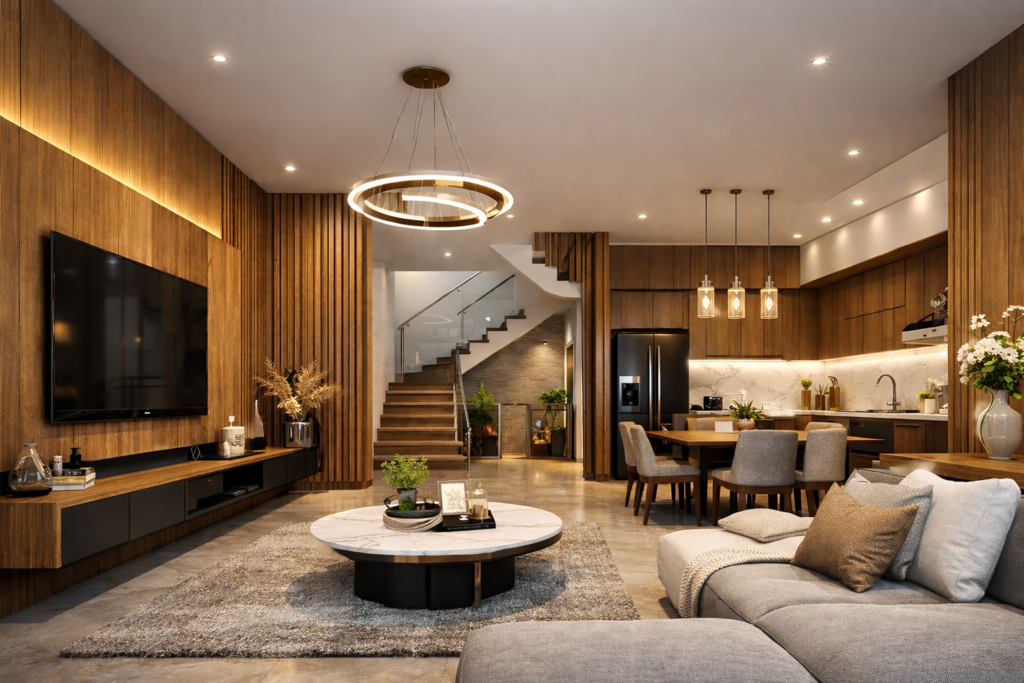 Thiết kế nội thất nhà phố hiện đại tại Đức Trọng Lâm Đồng 2026